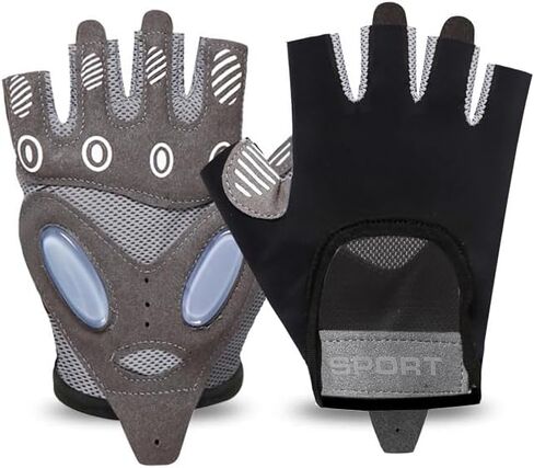 Mens Womens Half Finger Cycling Gloves with Anti-Slip Silicone Gel Pad Breathable Mountain Bike Gloves in Saudi Arabia