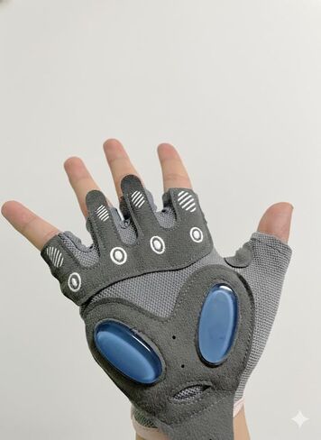 Mens Womens Half Finger Cycling Gloves with Anti-Slip Silicone Gel Pad Breathable Mountain Bike Gloves in Saudi Arabia