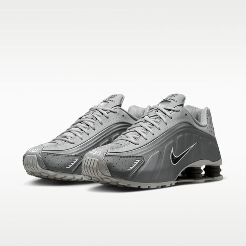 أحذية Nike Shox R4 للرجال (رمادي دخاني فاتح/رمادي دخاني/أبيض/أسود) in Kuwait