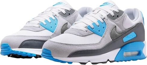 Nike Air Max 90 Men's Shoes (Platinum Tint/Blue Lightning/Wolf Grey/Iron Grey) Size 8.5 in Kuwait