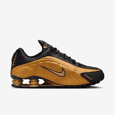 Nike Shox R4 Men's Shoes (Metallic Gold/Black/Metallic Gold) Size 9 in Kuwait