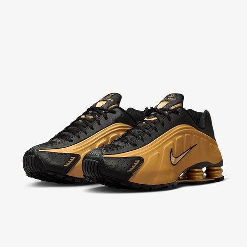 Nike Shox R4 Men's Shoes (Metallic Gold/Black/Metallic Gold) Size 9 in Kuwait