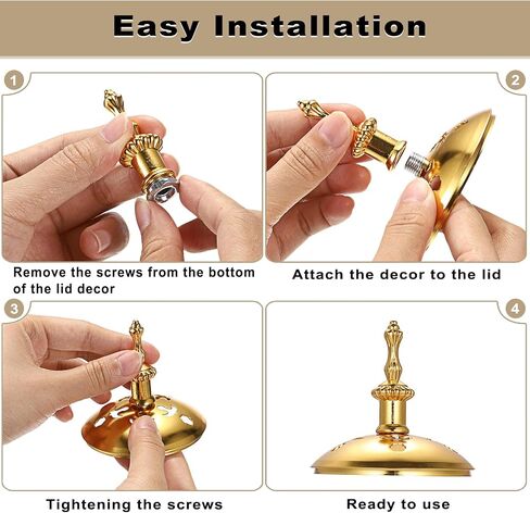 JUXYES Vintage Incense Burner Holder with Ash Catchers and Lid, Golden Metal Censer Antique Charcoal Incense Resin Burner with Tongs, Zinc Alloy Spiritual Aromatherapy Yoga Meditation Retro Home Decor in Kuwait