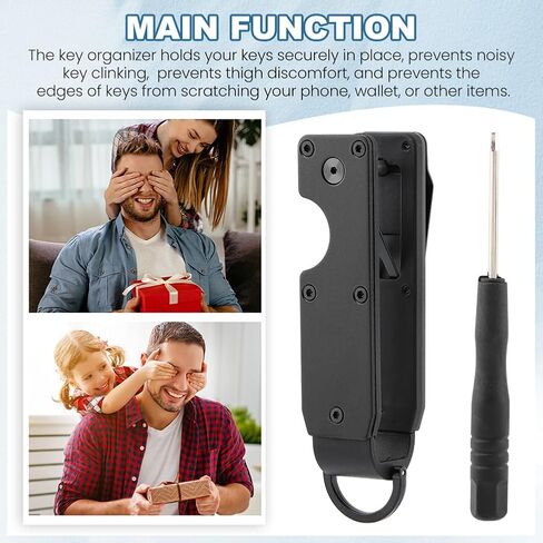 Key Organizer for Men,Compact Key Holder,Minimalist Keys Case,Metal Keys Chain Ke y Holder Secures 2-6 Ke y in Saudi Arabia