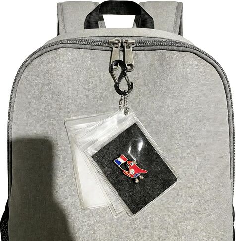 3 Pcs Portable Felt Pin Display Keychain with Anti-Loss Protective Case for Backpack in Kuwait