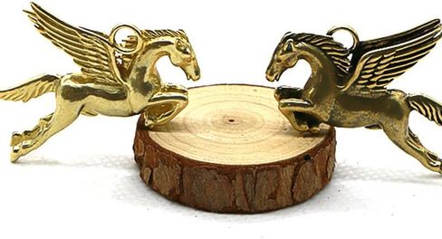 4-Piece Solid Brass Pegasus Keychain Set, Unique Style Metal Horse Charm Key Ring for Men, Car Pendant for Christmas, Halloween, Thanksgiving in Saudi Arabia