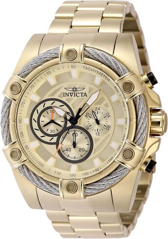 Invicta Bolt Men 52mm Stainless Steel Gold Gold dial VD54 Quartz in Kuwait