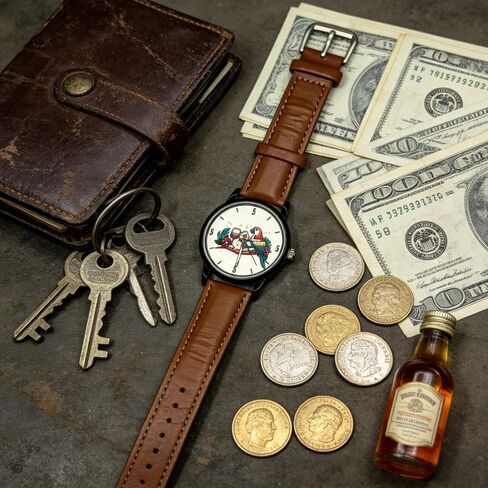 Cool Watch for Dad or Husband Retro Quartz Wrist Watch - Ideal Retirement Father‘s Day & Birthday Gift | Casual Vacation Style|Its 5 O‘Clock Somewhere Watch in Saudi Arabia