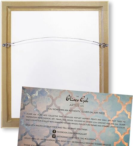 The Oliver Gal Artist Co. Abstract Framed Wall Art Canvas Prints 'Carried Away Amethyst' Watercolor Home Décor, 45" x 30", Purple, Gold in Saudi Arabia