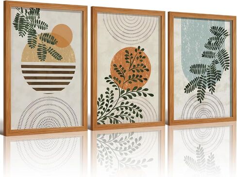 HCJWCXD 3-Piece Coastal Beach Canvas Wall Art Boho Beach Scene Wall Framed Prints Pink Vintage Van Surfboard Poster Tropical Ocean Palm Wall Decor 12x16 Inch for Living Room Bedroom Bathroom in Saudi Arabia