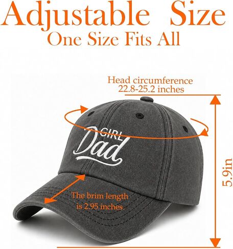 Dad Hat for Men from Daughter Son Embroidered Adjustable Baseball Cap Fathers Day Birthday Idea in Saudi Arabia