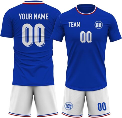 Custom Soccer Jersey Men Women Youth, Athletic Shirts with Name Number Logo Soccer Team Shirts Shorts Futbol Set in Saudi Arabia
