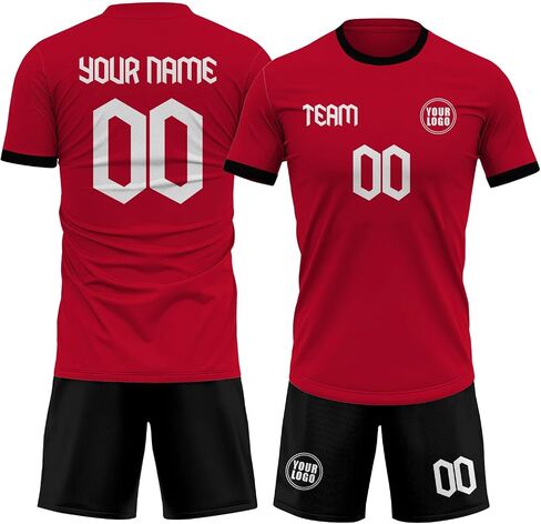 Custom Soccer Jersey Men Women Youth, Athletic Shirts with Name Number Logo Soccer Team Shirts Shorts Futbol Set in Saudi Arabia