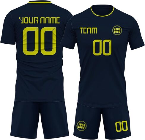 Custom Soccer Jersey Men Women Youth, Athletic Shirts with Name Number Logo Soccer Team Shirts Shorts Futbol Set in Saudi Arabia
