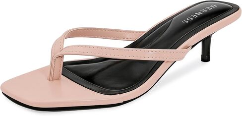 Berness Flip Flop Kitten Heels for Women 1.5-Inch Square Open Toe Thong Heeled Sandals, Comfortable Slip-On Summer Dressy Sandals for Vacation & Daily Wear in Saudi Arabia