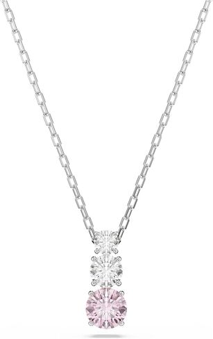 Swarovski Stilla Attract pendant, Round cut, Pink, Rhodium plated in Kuwait