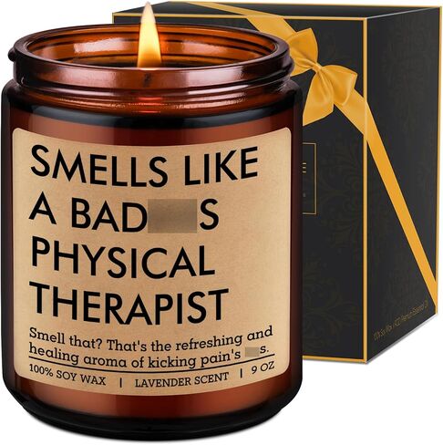 LEADO Candle, Physical Therapist Gifts - PT Month, Physical Therapy Gifts for Women, Men - Cool Fathers Day, Thank You, Appreciation, Graduation Present for PTs Therapists, PT School Graduate, Student in Saudi Arabia