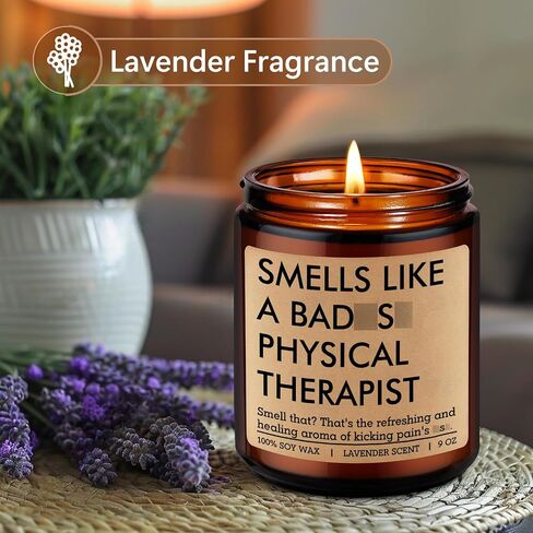 LEADO Candle, Physical Therapist Gifts - PT Month, Physical Therapy Gifts for Women, Men - Cool Fathers Day, Thank You, Appreciation, Graduation Present for PTs Therapists, PT School Graduate, Student in Saudi Arabia