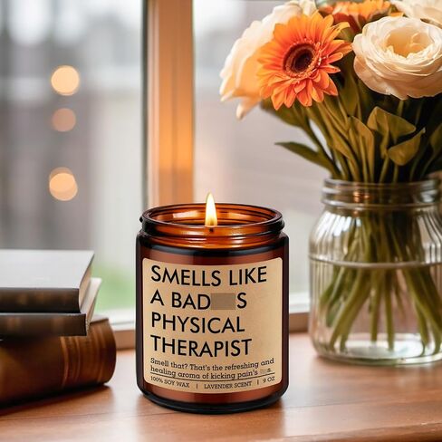 LEADO Candle, Physical Therapist Gifts - PT Month, Physical Therapy Gifts for Women, Men - Cool Fathers Day, Thank You, Appreciation, Graduation Present for PTs Therapists, PT School Graduate, Student in Saudi Arabia