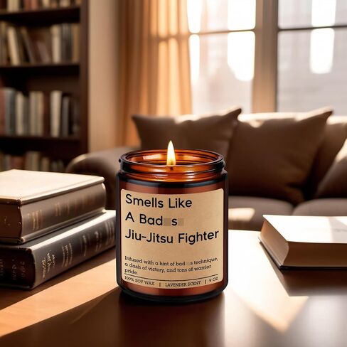 LEADO Candle, Jiu Jitsu Gifts, Brazilian Jiu Jitsu Gifts for Men, Women, Husband, Son - Funny Fathers Day, Birthday Present for Jiu-Jitsu Lovers, Practitioners, Fighters, Instructors - Jiu-Jitsu Decor in Saudi Arabia