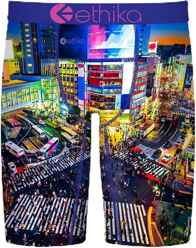 سروال داخلي للأولاد من Ethika، قابل للتمدد في 4 اتجاهات مع حزام خصر مميز لراحة طوال اليوم - Shibuya Rush(AST,L) in Kuwait