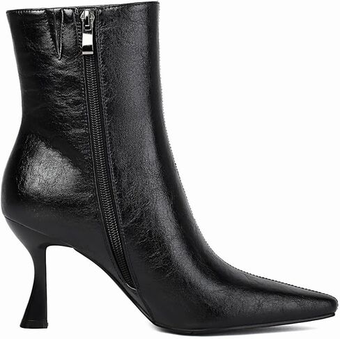 XIEDA Ankle Boots for Women Stiletto High Heel Booties | Pointed Toe Boots,Side Zipper,Dress Boots,Work Office Formal,Trendy for Fall Winter in Saudi Arabia
