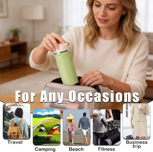 2 PCS 4 in 1 Travel Dispenser Bottle for Toiletries, Shampoo Lotion, Portable Refillable 4 in 1 Travel Bottle with Scale & Label, Leak Proof for Gym, Camping, Business Trips & Vacation (Green, White) in Saudi Arabia