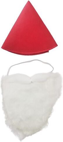 Red Gnome Hat, Gnome Costume Accessory Set with Felt Hat and White Beard for Halloween, Easter, Dwarf Dress Up Kit in Saudi Arabia