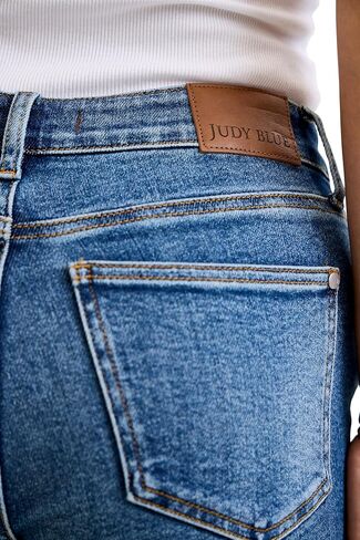 Judy Blue Womens Jeans - Mid Rise Boyfriend Embroidered Repair Patch in Kuwait