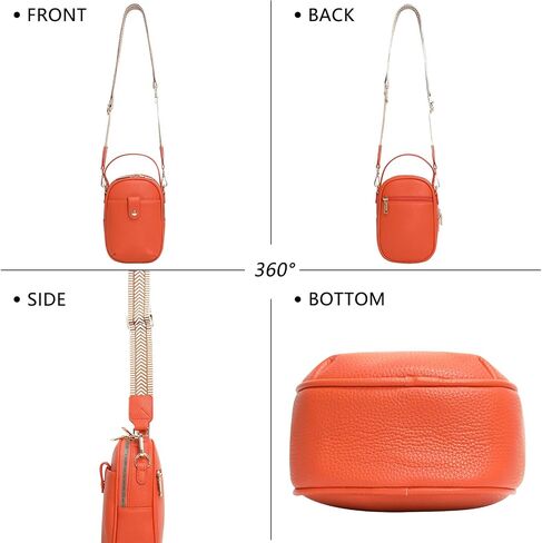 Vegan Leather Crossbody Bag for Women, Multi Compartment Lightweight Shoulder Purse, Casual Daily Crossbody Bag in Kuwait