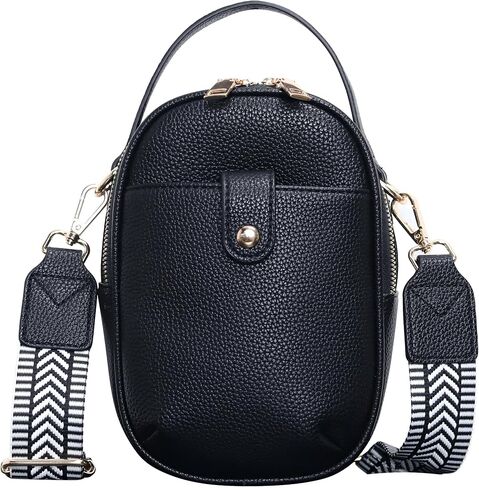 Vegan Leather Crossbody Bag for Women, Multi Compartment Lightweight Shoulder Purse, Casual Daily Crossbody Bag in Kuwait