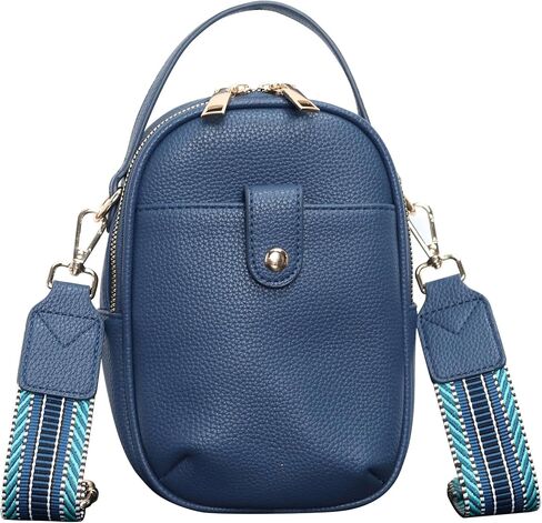 Vegan Leather Crossbody Bag for Women, Multi Compartment Lightweight Shoulder Purse, Casual Daily Crossbody Bag in Kuwait