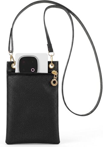 1 Pcs Cell Phone Purse Lightweight Small Crossbody Bags PU Leather Phone Bag Crossbody Phones Wallet Adjustable Strap Cell Phones Bag for Women Shopping(Black) in Saudi Arabia