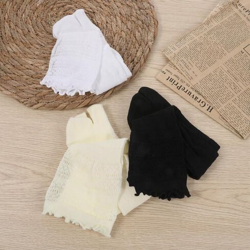 3 Pairs Lace Sexy Tabi Socks Women Split Two Toe Socks Japanese Toes Separated Sock Ruffle Frilly Sports Casual Sock for Men Women Unisex in Saudi Arabia