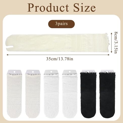 3 Pairs Lace Sexy Tabi Socks Women Split Two Toe Socks Japanese Toes Separated Sock Ruffle Frilly Sports Casual Sock for Men Women Unisex in Saudi Arabia