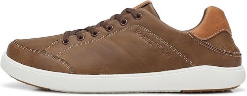 Men's Dress Sneakers, Casual Synthetic Leather Shoes, Ultra-Lightweight Lace Up with Wide Toe Box, Retro Minimalist Walking Shoes for Business, Office & Daily Commute in Kuwait