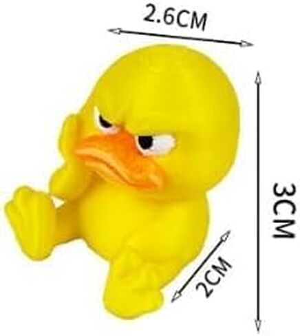 Angry Yellow Duck Figurine,3D Printed Cute Duck Desk Decor,Funny Grumpy Duck Statue for Home,Office,Car Dashboard,Unique Gift for Duck Lovers in Kuwait