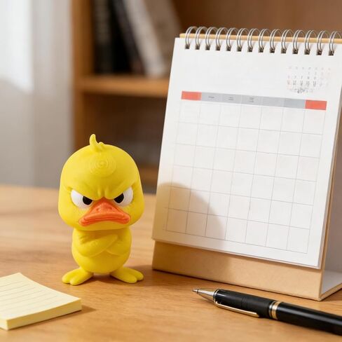 Angry Yellow Duck Figurine,3D Printed Cute Duck Desk Decor,Funny Grumpy Duck Statue for Home,Office,Car Dashboard,Unique Gift for Duck Lovers in Kuwait