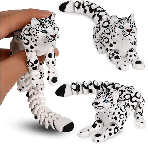 3D Printed Snow Leopard Figurine, Desk Toy & Home Decoration in Saudi Arabia