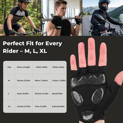 Aegend Half-Finger Cycling Gloves, Anti-Slip Shock-Absorbing Padded Palm, Breathable Mesh for Biking, Fitness and Outdoor Activities (Black) in Saudi Arabia