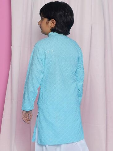 AJ DEZINES Kids Indian Ethnic Wear Chikankari Kurta For Boys|Boys Indian Outfit|Traditional Festive|Kurta For Kid Boy in Saudi Arabia