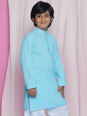 AJ DEZINES Kids Indian Ethnic Wear Chikankari Kurta For Boys|Boys Indian Outfit|Traditional Festive|Kurta For Kid Boy in Saudi Arabia