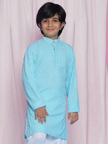 AJ DEZINES Kids Indian Ethnic Wear Chikankari Kurta For Boys|Boys Indian Outfit|Traditional Festive|Kurta For Kid Boy in Saudi Arabia