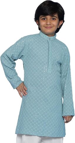 AJ DEZINES Kids Indian Ethnic Wear Chikankari Kurta For Boys|Boys Indian Outfit|Traditional Festive|Kurta For Kid Boy in Saudi Arabia