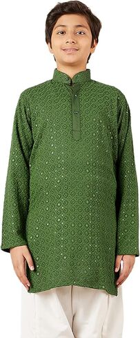 AJ DEZINES Kids Indian Ethnic Wear Chikankari Kurta For Boys|Boys Indian Outfit|Traditional Festive|Kurta For Kid Boy in Saudi Arabia