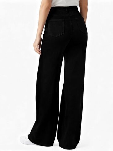 Women's Straight Wide Leg Jeans High Waisted Distressed Baggy Jeans Loose Boyfriend Y2K Denim Pants in Saudi Arabia