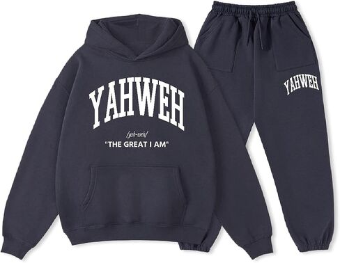Graphic Hoodies For Men Women Unisex Washed Hoodie Set Oversized Sweatshirt YAHWEH in Saudi Arabia