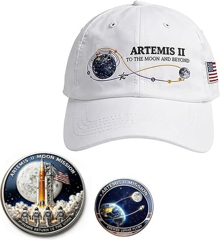 Unisex Artemis II 2026 Rocket Launch Print Hat, Lunar Mission Commemorative Cap, Back to the Moon Space Baseball Cap in Kuwait