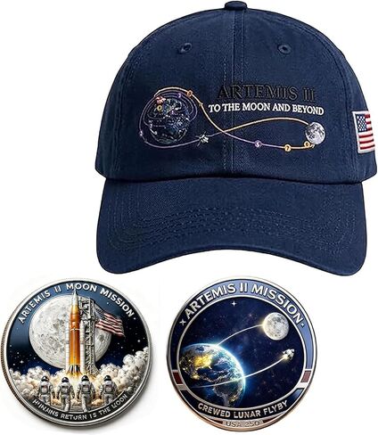 Unisex Artemis II 2026 Rocket Launch Print Hat, Lunar Mission Commemorative Cap, Back to the Moon Space Baseball Cap in Kuwait