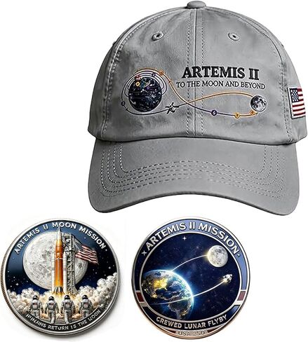 Unisex Artemis II 2026 Rocket Launch Print Hat, Lunar Mission Commemorative Cap, Back to the Moon Space Baseball Cap in Kuwait